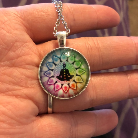 Yoga Cabochon Chakra Necklace - Picture 2 of 4